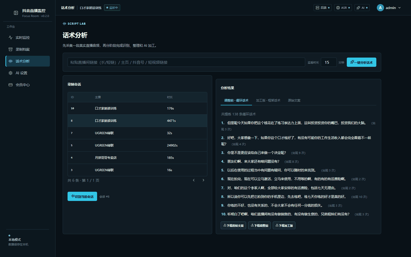 AI 提炼出的循环话术，共 128 条